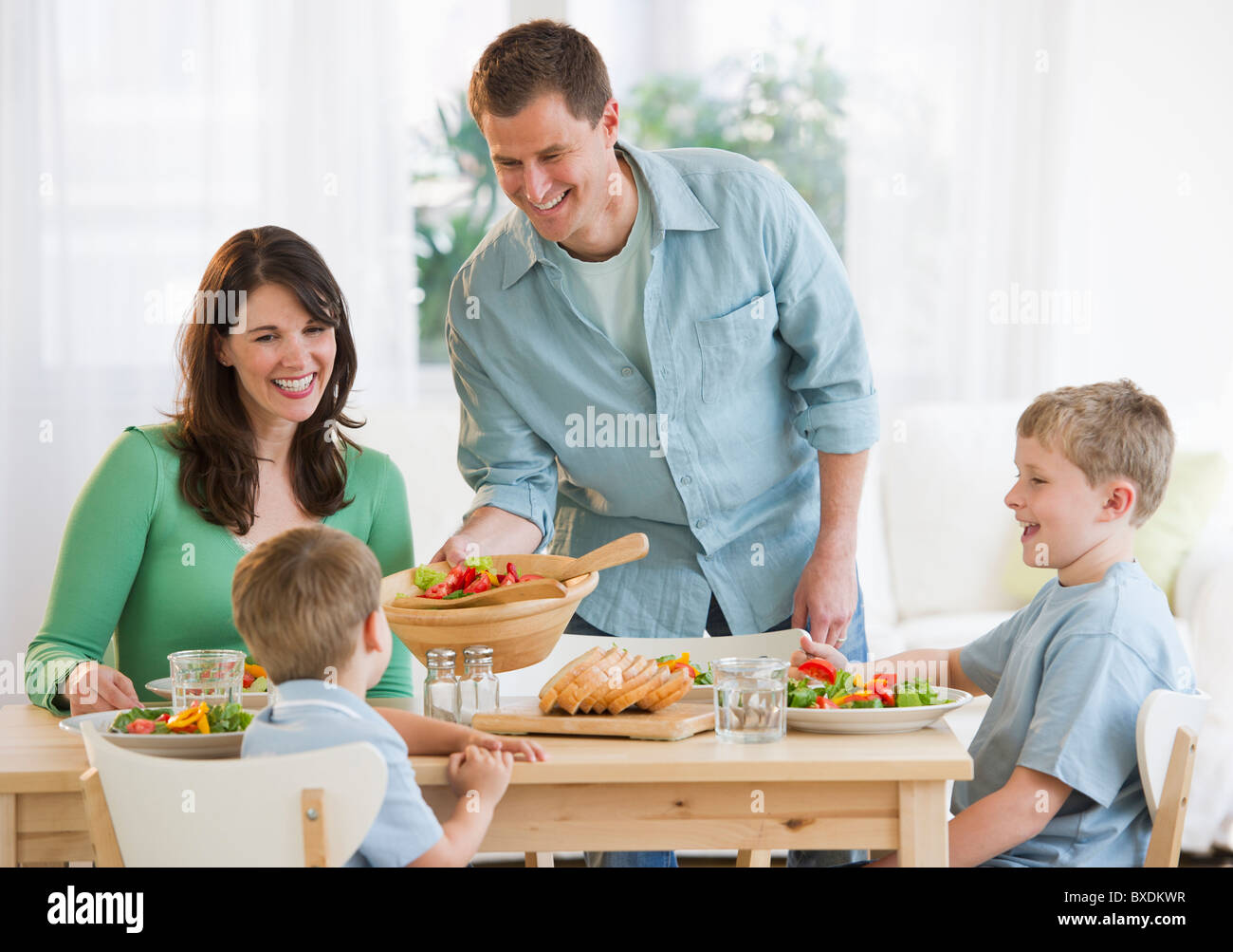 Souper de famille Banque D'Images