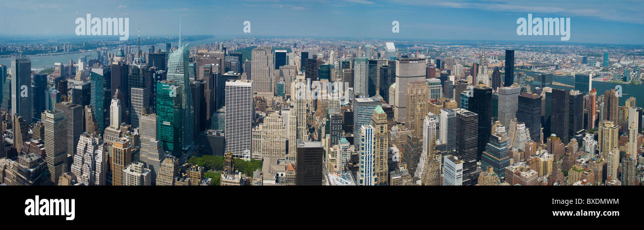 Vue aérienne de Manhattan Banque D'Images