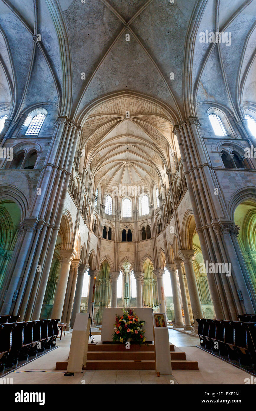 La France, l'Yonne, Vézelay, Sainte Marie Madeleine de Vézelay Basilique classée au Patrimoine Mondial de l'UNESCO Banque D'Images