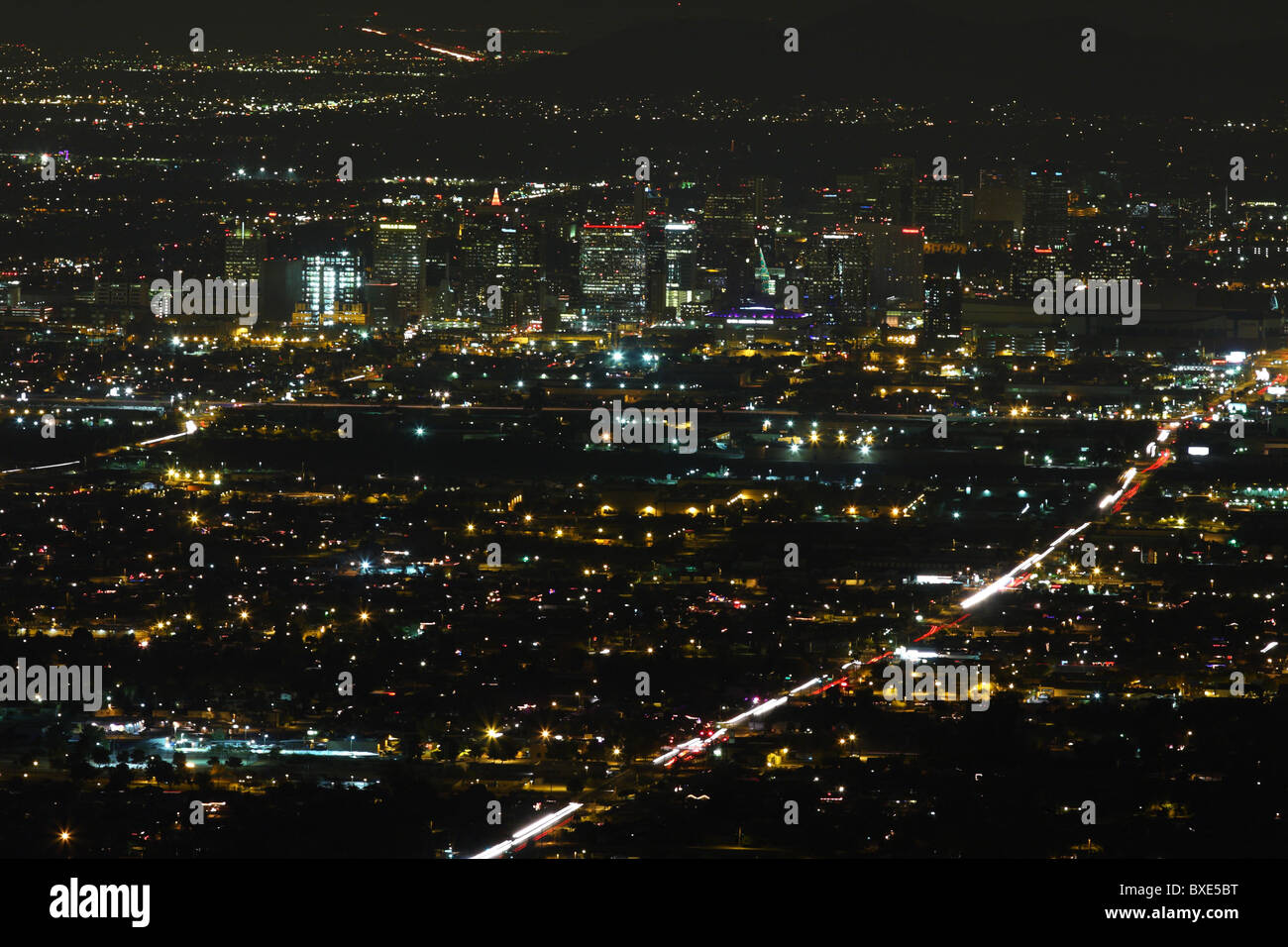 Phoenix Arizona, vue de la montagne du Sud Banque D'Images