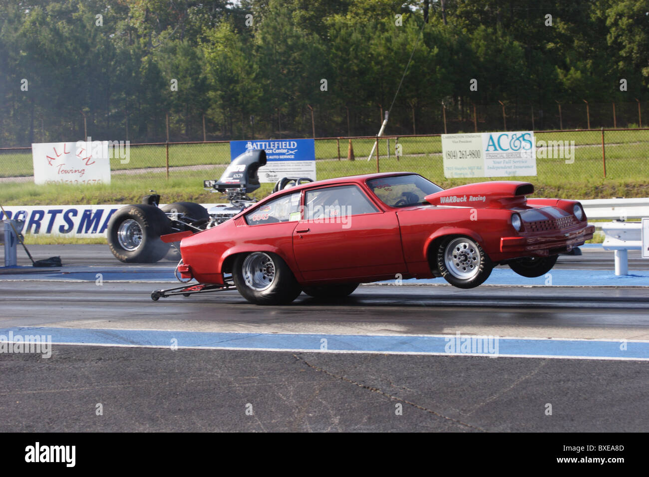 Lancement de voiture de course à Richmond en Virginie, Sandston Dragway. Banque D'Images