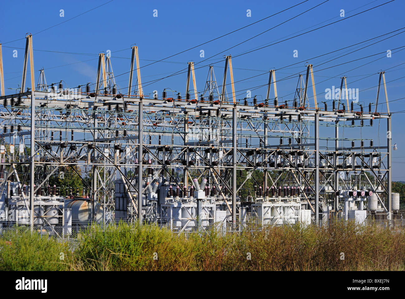 Une centrale électrique industriel Banque D'Images