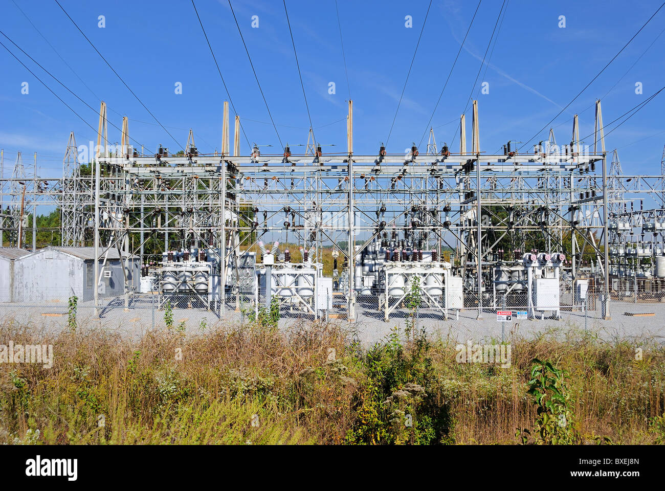 Une centrale électrique industriel Banque D'Images
