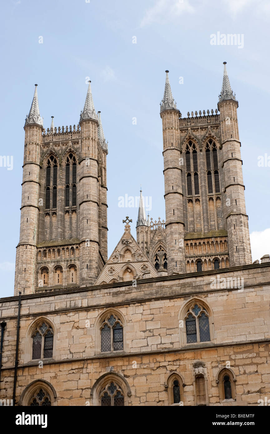 La Cathédrale de Lincoln UK Banque D'Images