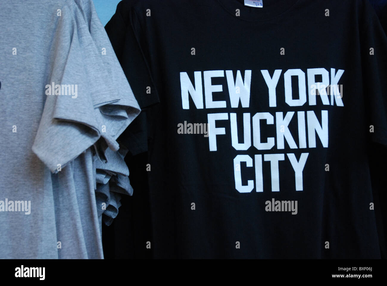 T-shirt avec le Print 'New York city' Fuckin Banque D'Images