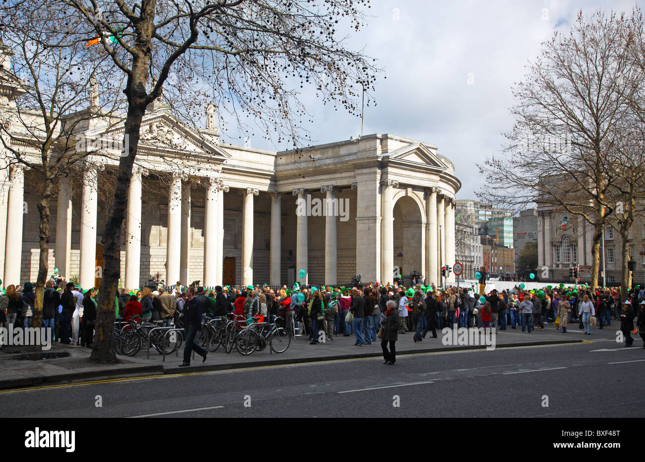Dame Street St Patrick Day Dublin Ireland Banque D'Images