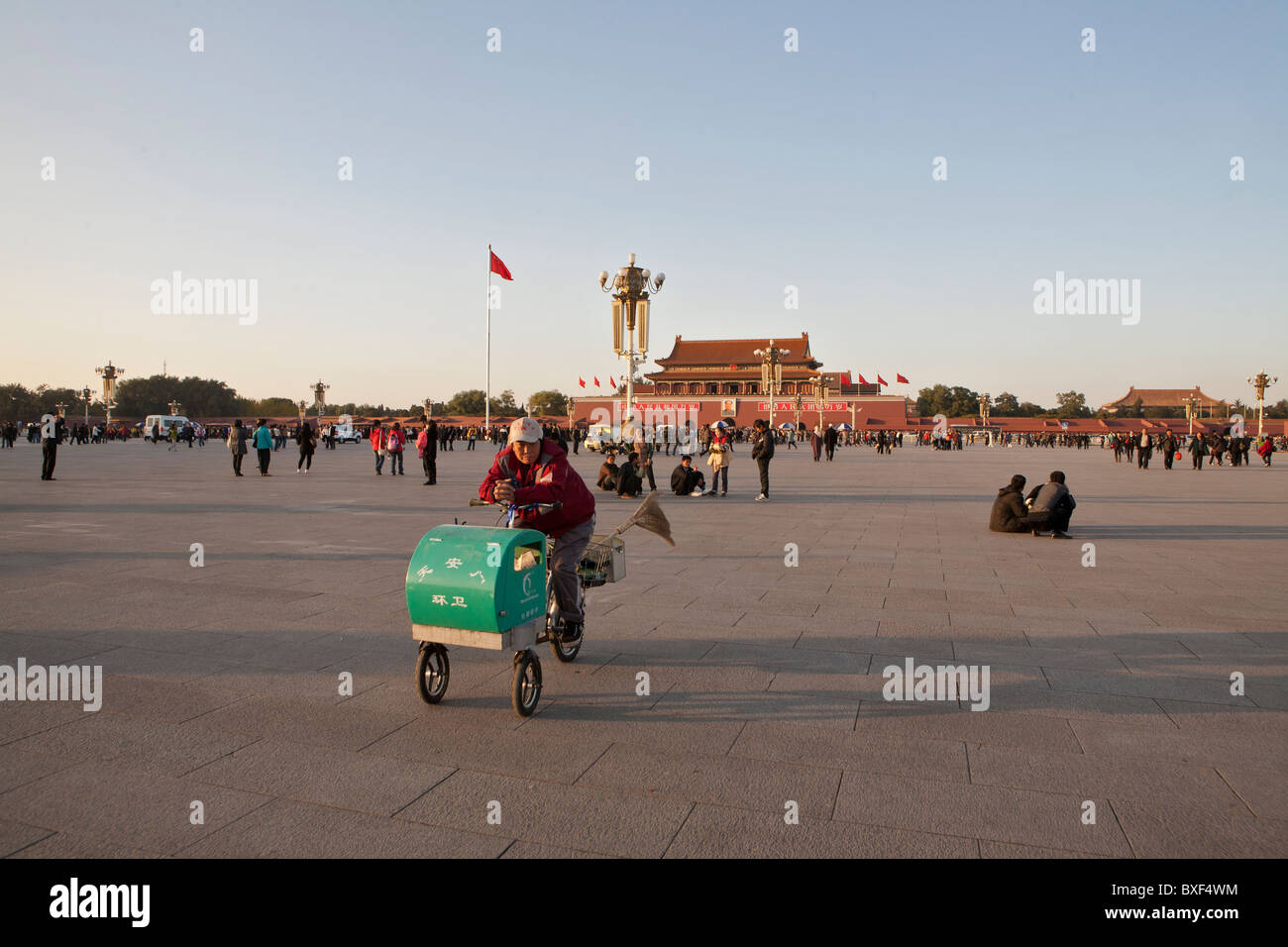 Les gens de la Place Tiananmen, Pékin, Chine Banque D'Images