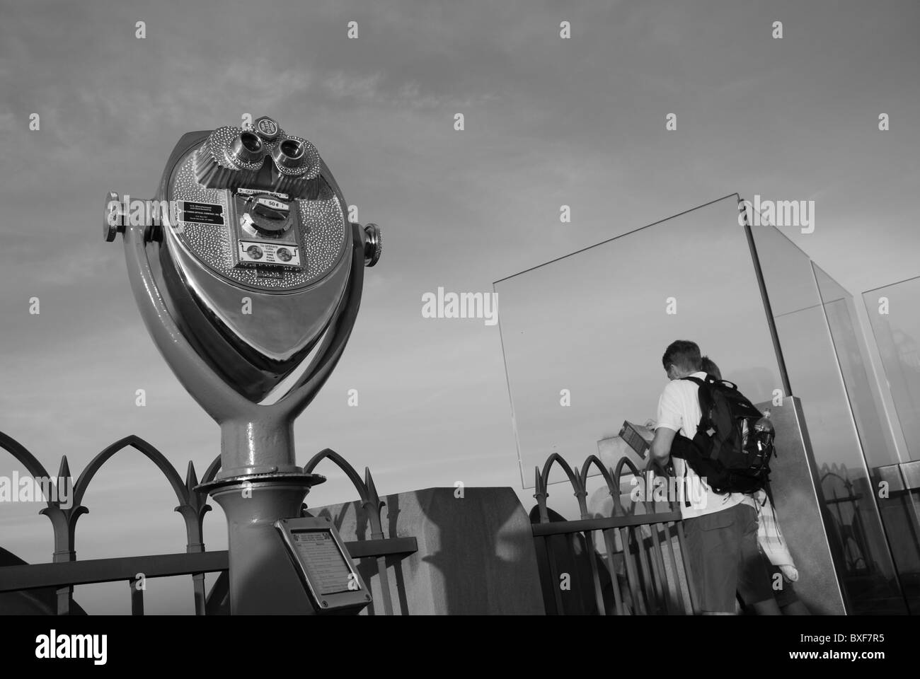 Télescope sur le Rockefeller Center de New York Banque D'Images