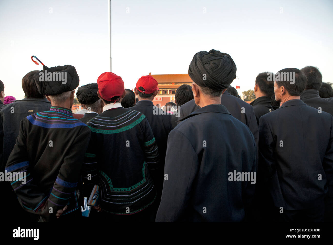 Les gens de la Place Tiananmen, Pékin, Chine Banque D'Images