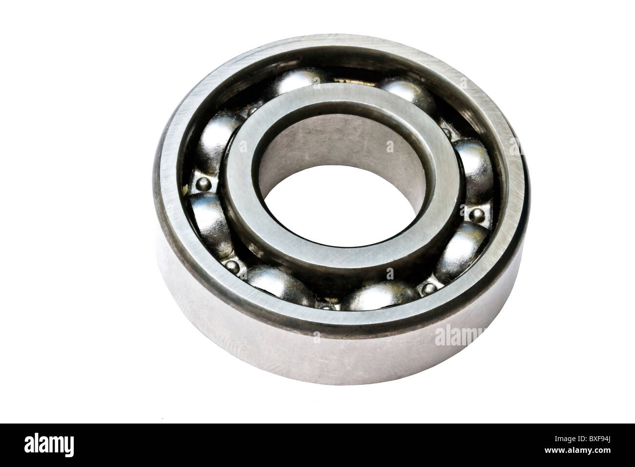 Roulement à billes isolé sur fond blanc Banque D'Images