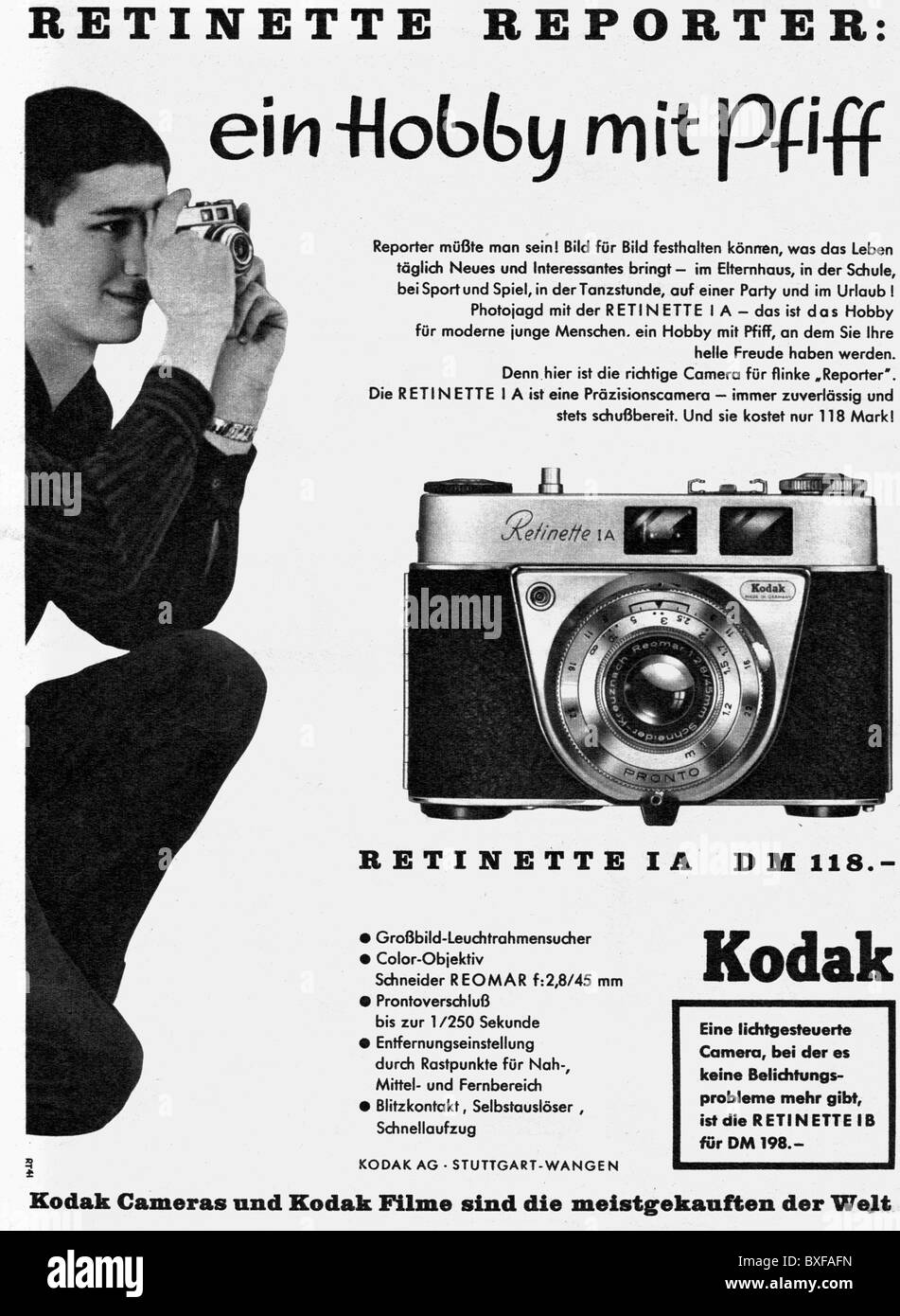 Kodak Retinette appareil photo IB avec objectif RODENSTOCK REOMAR 2,8/45 