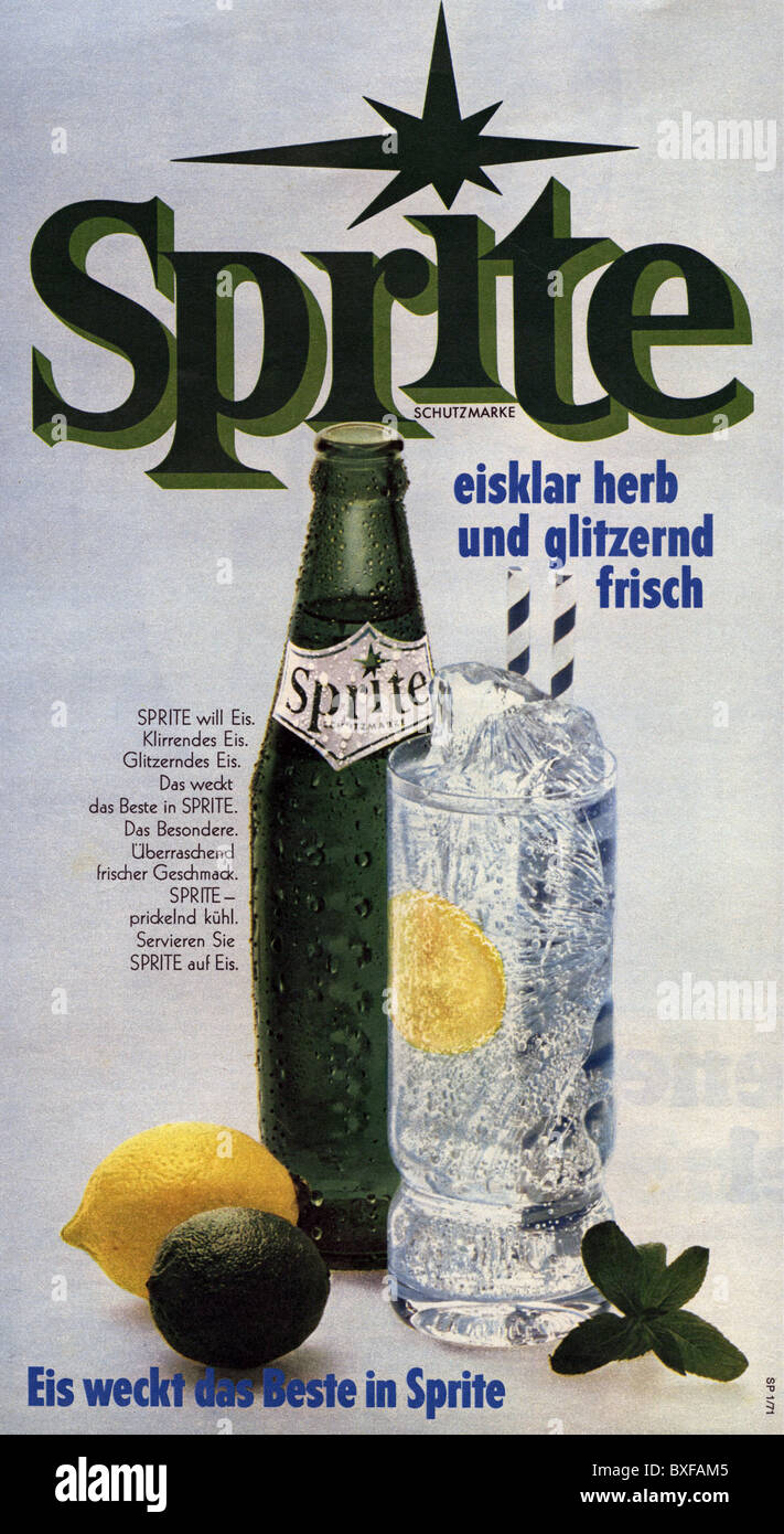 Publicité, boissons, Coca Cola, publicité pour la limonade Sprite, du magazine 'Quick', No. 11, 10.3.1971, Allemagne, droits supplémentaires-Clearences-non disponible Banque D'Images