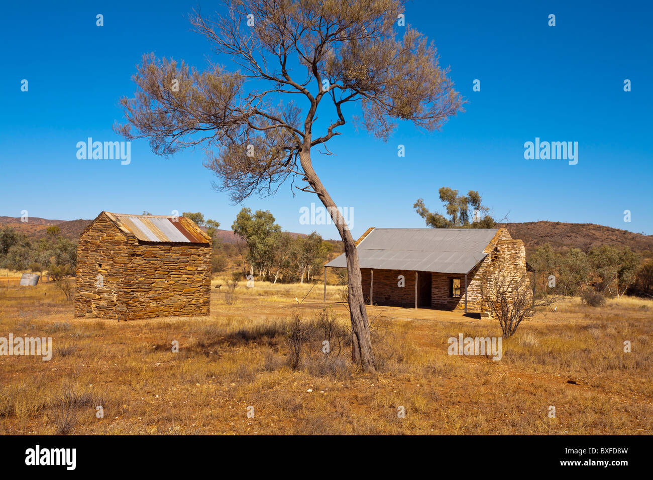 Ancien poste de police, Arltunga Goldfields, l'est d'Alice Springs, Territoire du Nord Banque D'Images