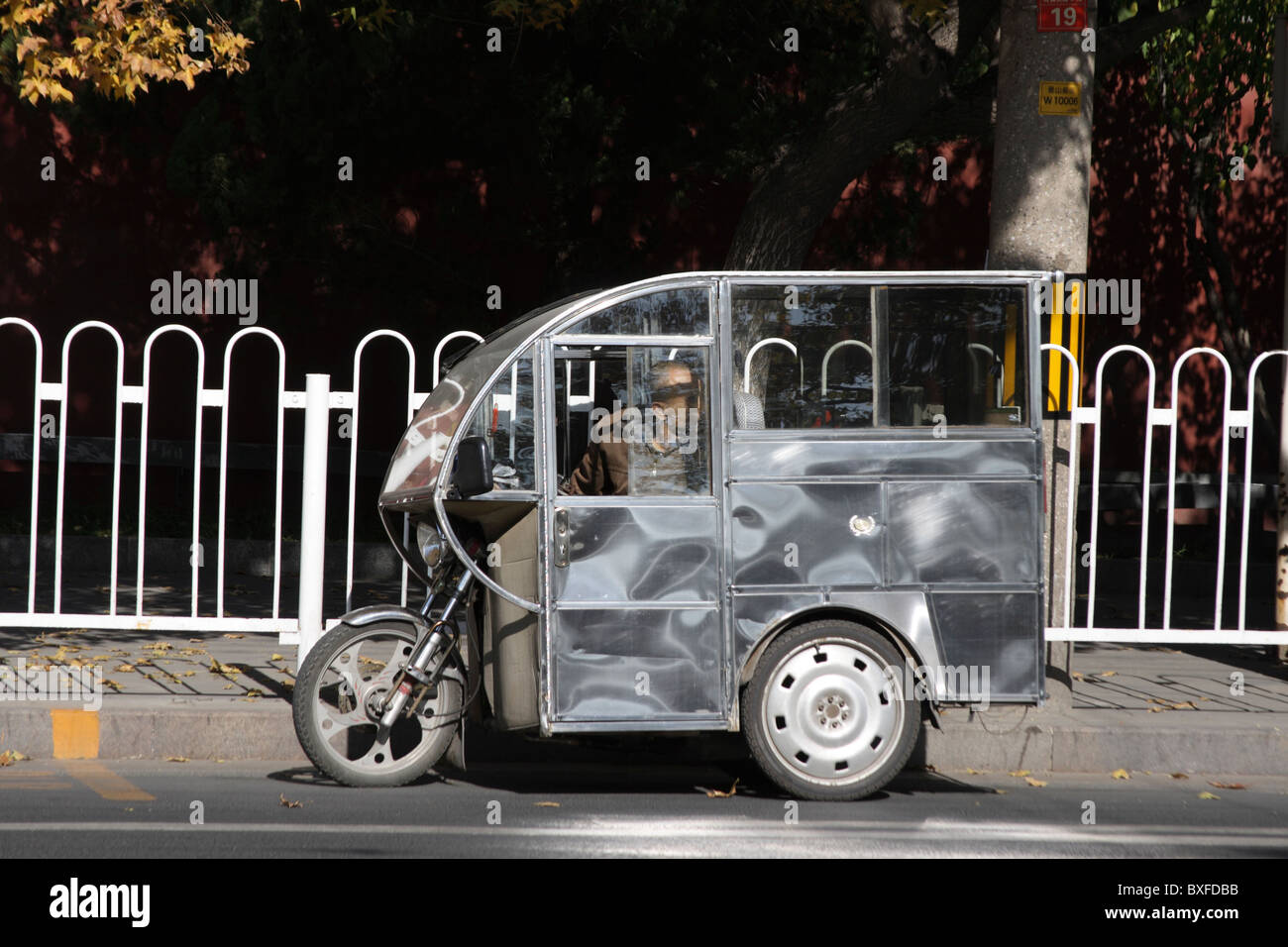 Moto taxi à Beijing, Chine Banque D'Images