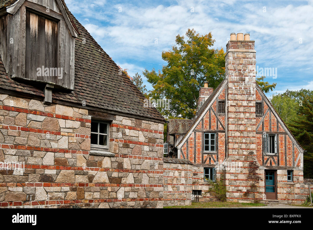 Brown's Mountain Gatehouse, Acadia National Park, Maine, ME, USA Banque D'Images