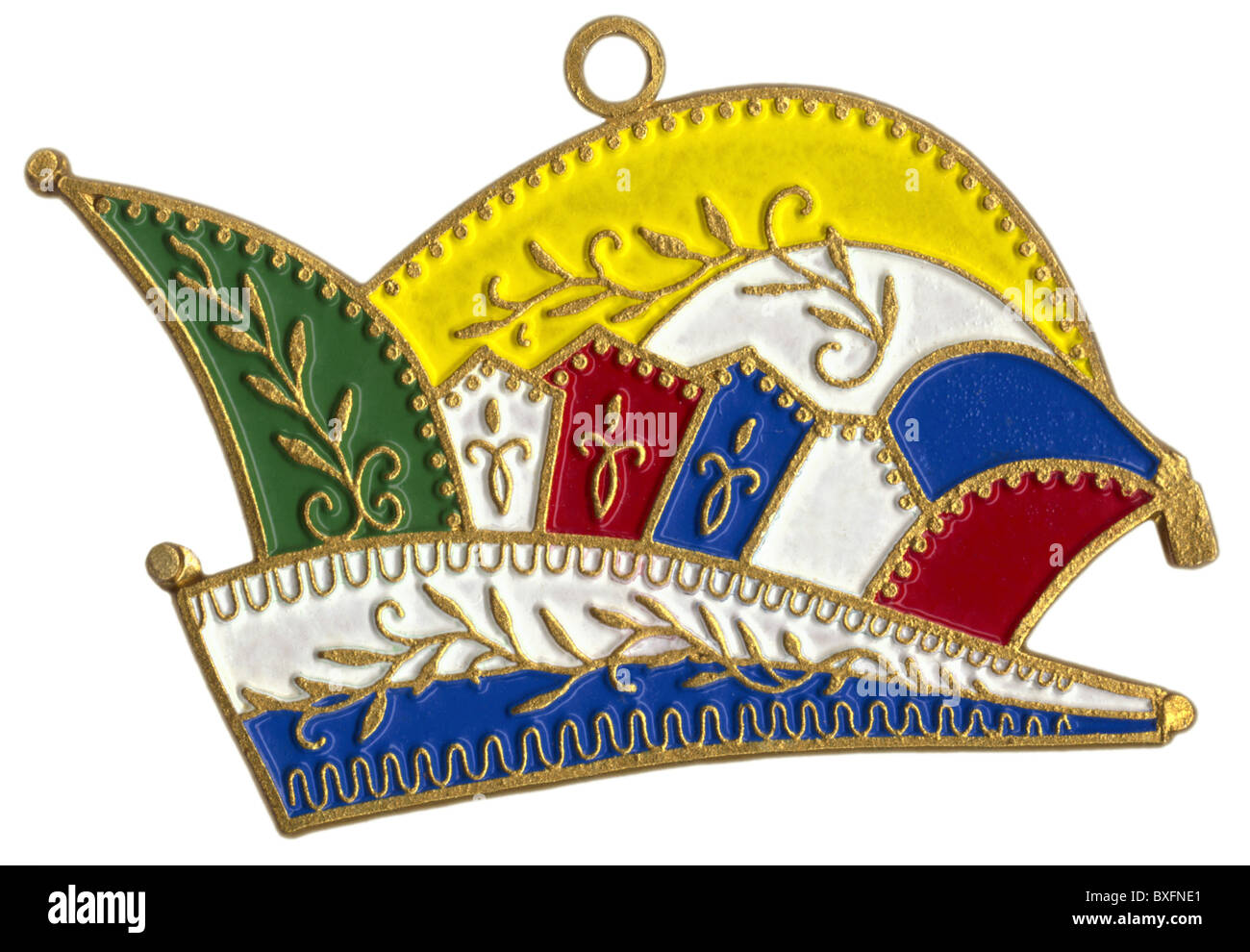 carnaval, duncecap, prince cap, bâton d'émail, années 1980, années 80, 20e siècle, historique, Shrove Mardi, symbole, symbolique, coupure, découpe, découpe, découpe, années 70, droits additionnels-Clearences-non disponible Banque D'Images