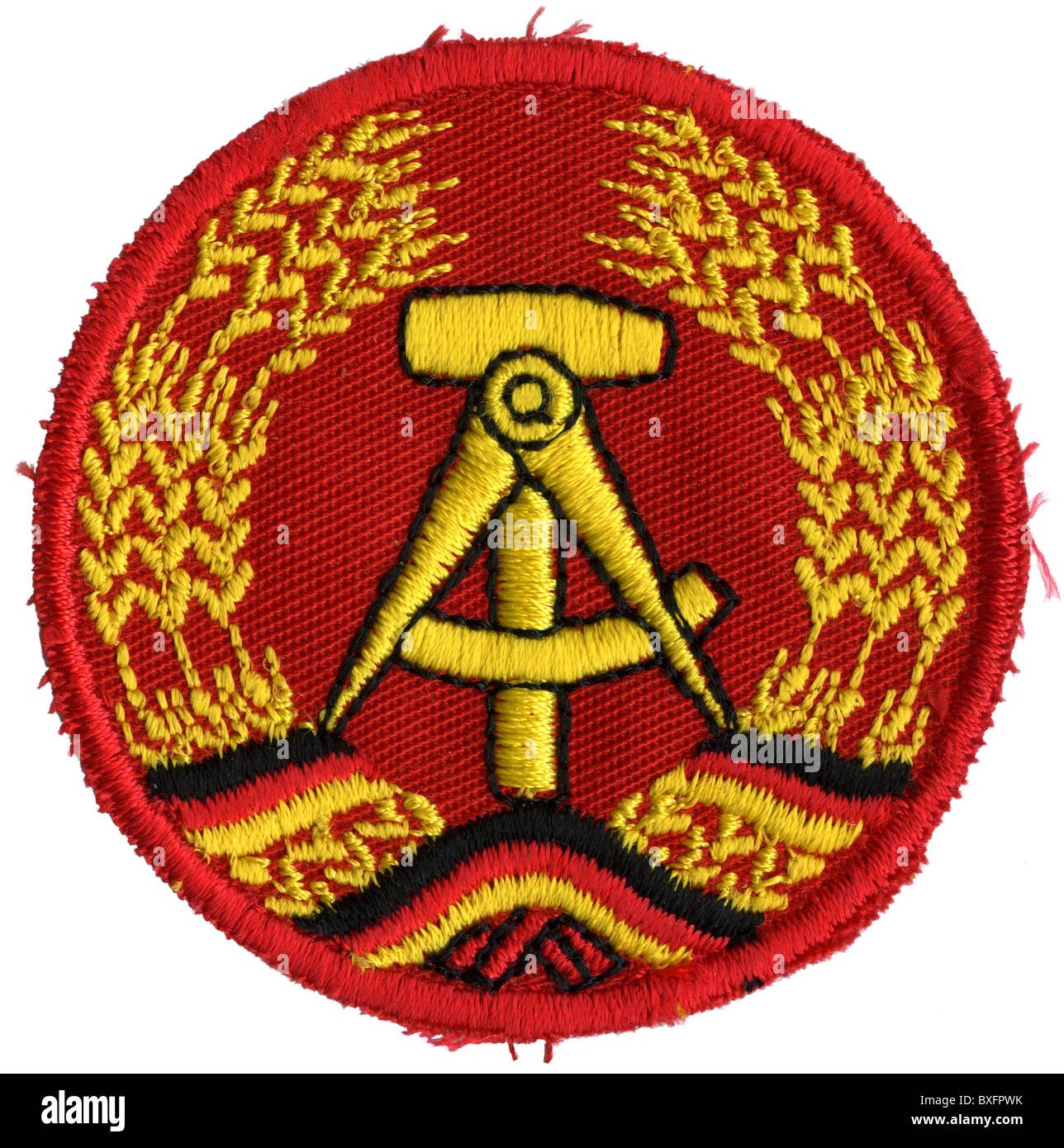 Politique, Allemagne de l'est, emblème national, timbre uniforme, RDA, 1989, droits additionnels-Clearences-non disponible Banque D'Images