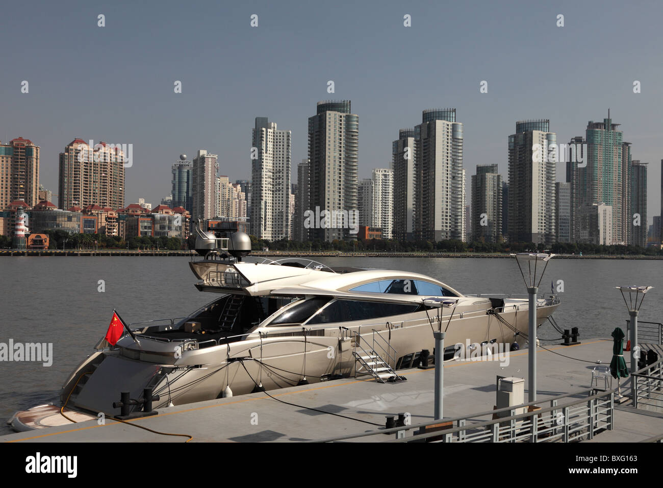 Yacht de luxe à Shanghai, Chine Banque D'Images