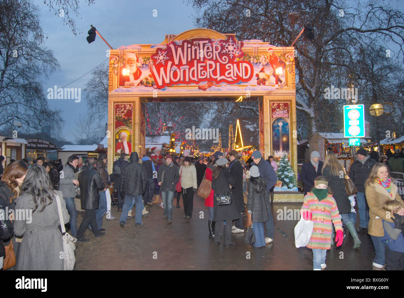 Winter wonderland london santa Banque de photographies et d’images à