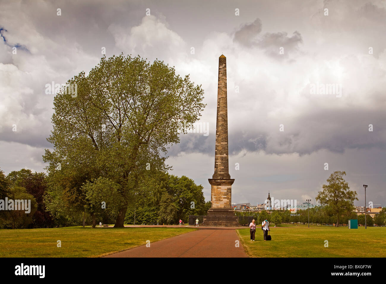 Le Monument Nelson, Glasgow Green Banque D'Images