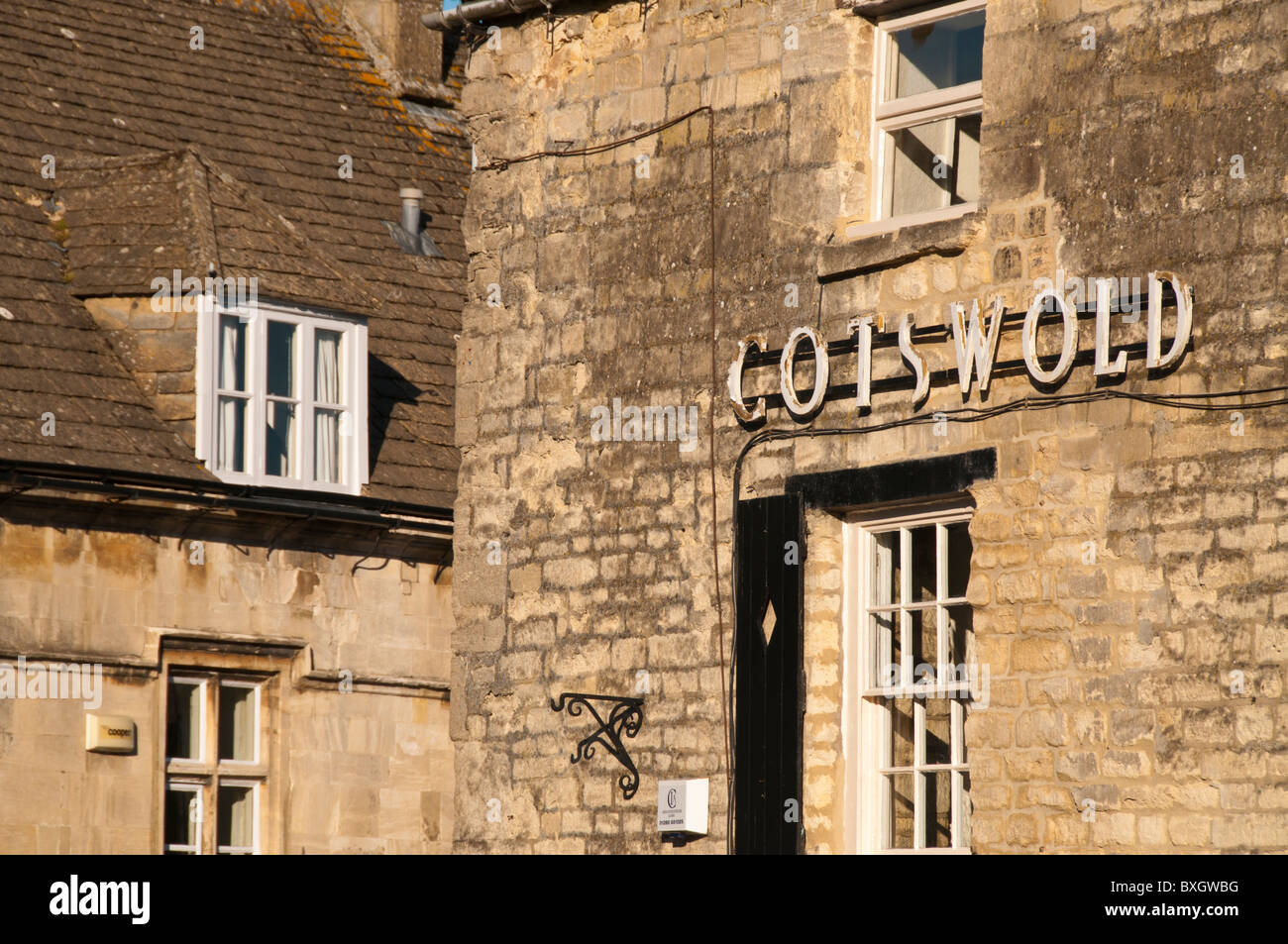 Cottages en pierre de Cotswold, Northleach, Gloucestershire, Royaume-Uni Banque D'Images