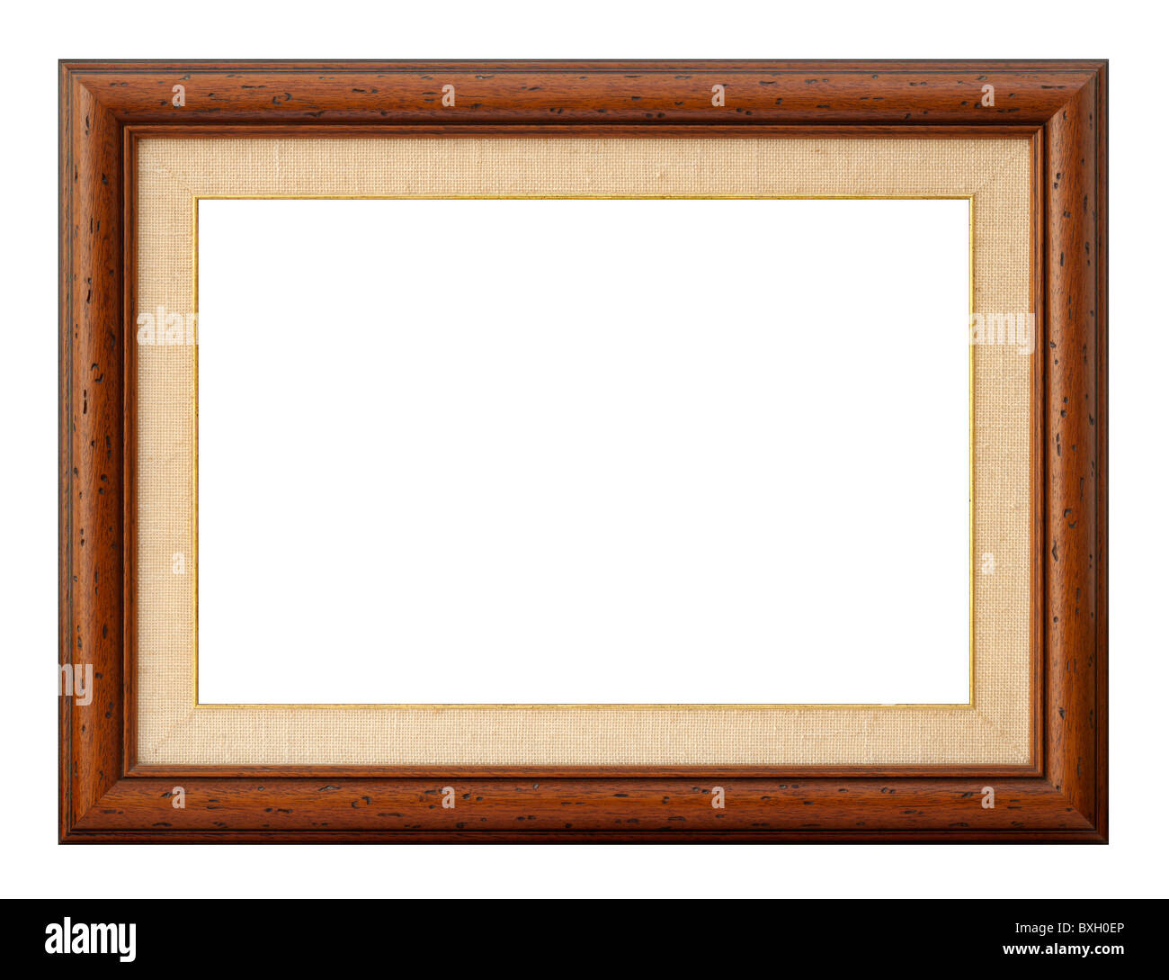 Cadre photo en bois (rustique avec clipping path) Banque D'Images