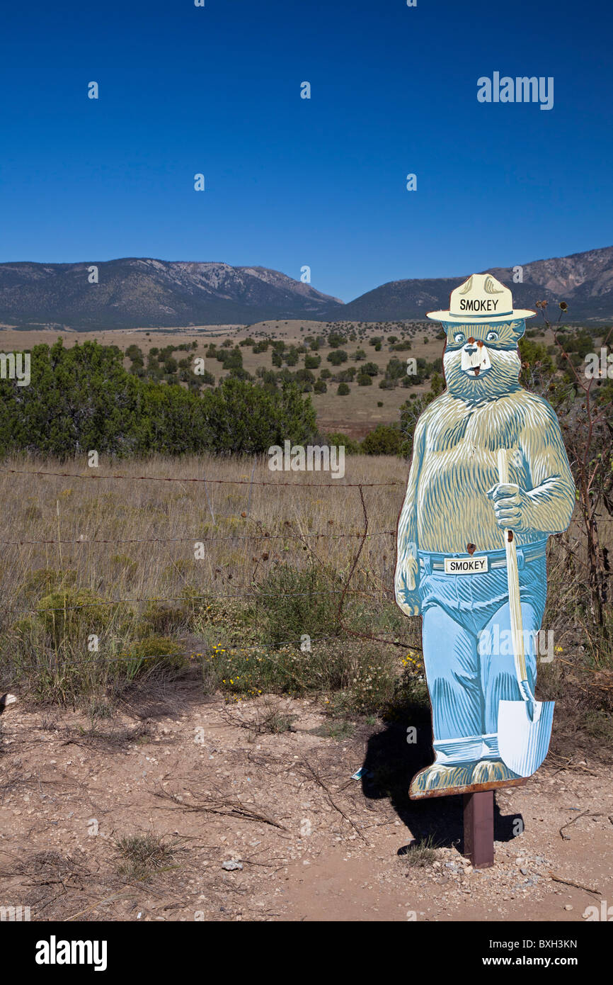 Smokey Bear ressemblance près de Smokey Bear Original emplacement a été trouvé Banque D'Images