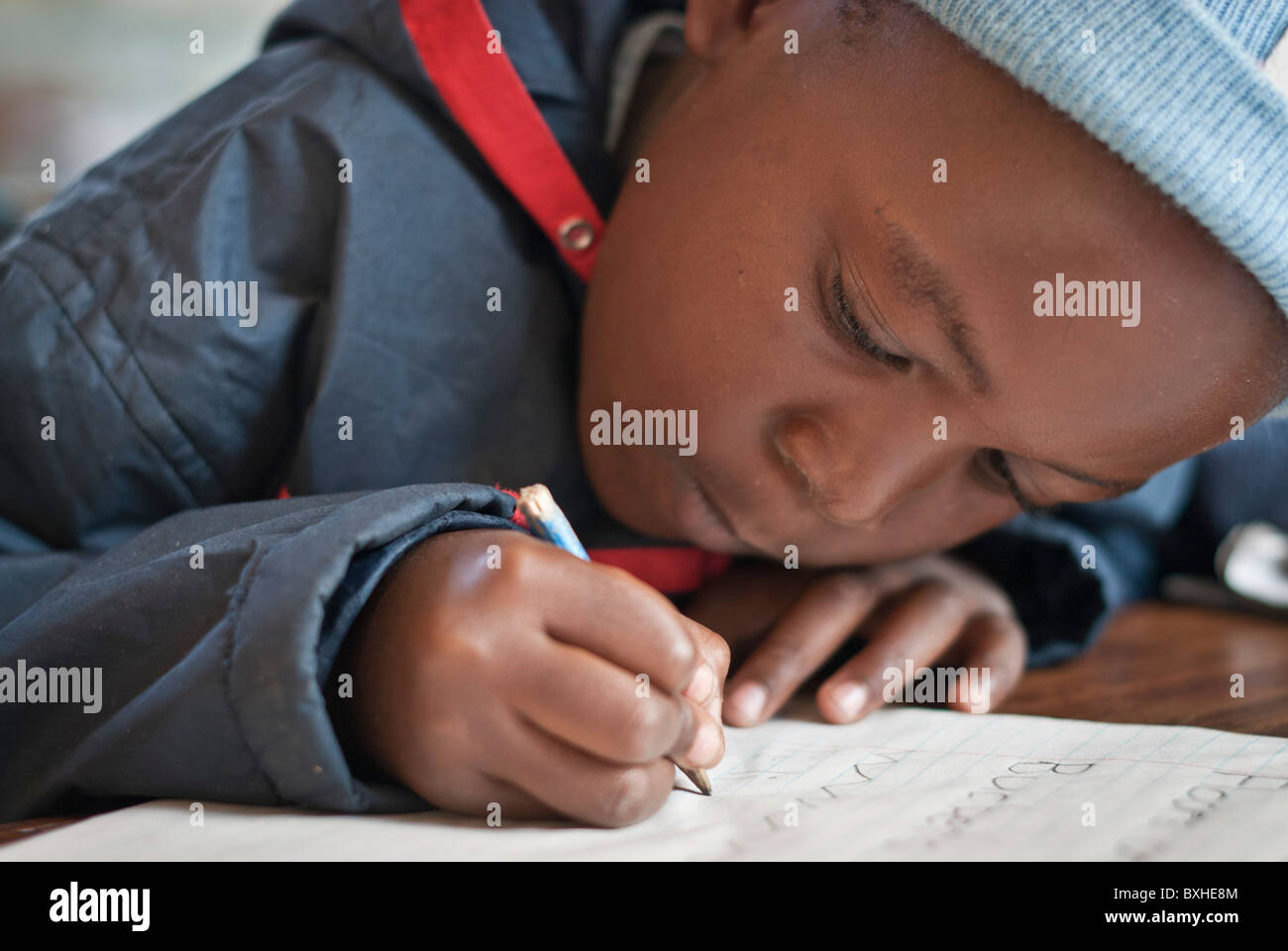 Les enfants à l'école, Chinotimba, Vicfalls, le Zimbabwe, l'Afrique. Banque D'Images