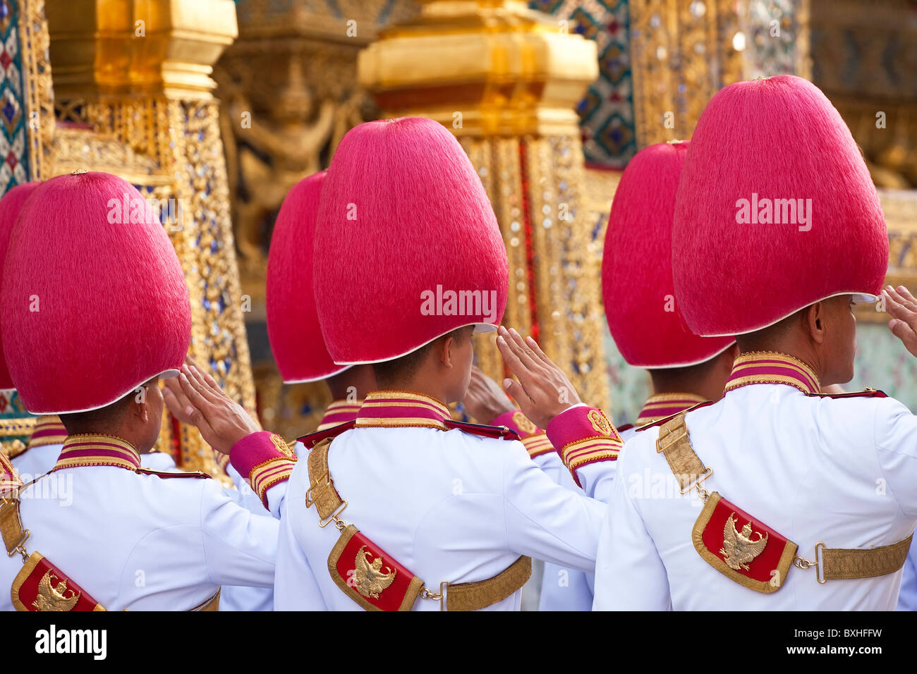 Palace Guard, Wat Phra Kaeo, Grand Palace, Bangkok, Thaïlande Banque D'Images