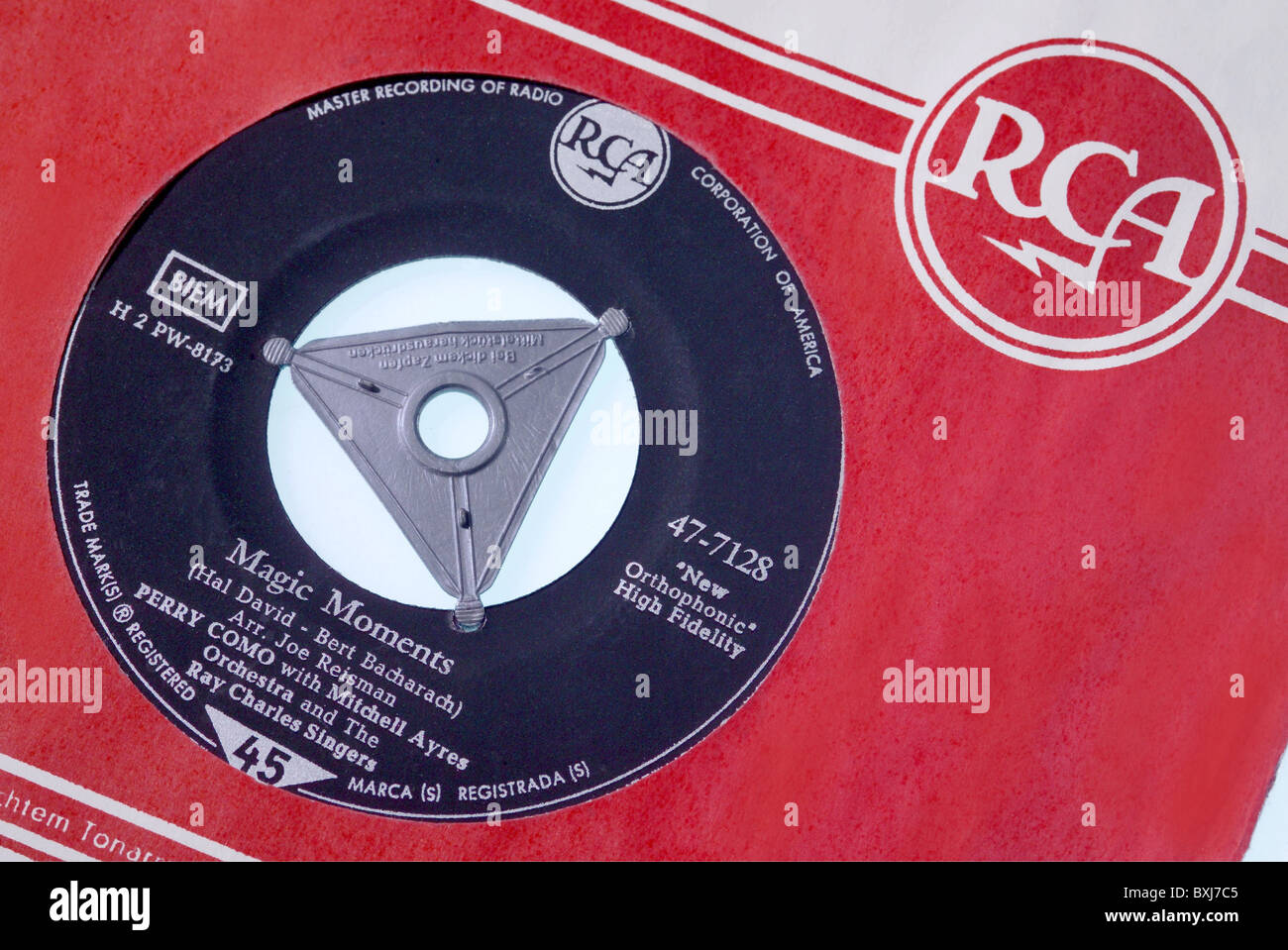 Musique, disques, unique 'Hit Magic moments', par Perry Como, écrit par Burt Bacharach et Hal David, Plattenfirma RCA, label, USA, 1958, droits supplémentaires-Clearences-non disponible Banque D'Images