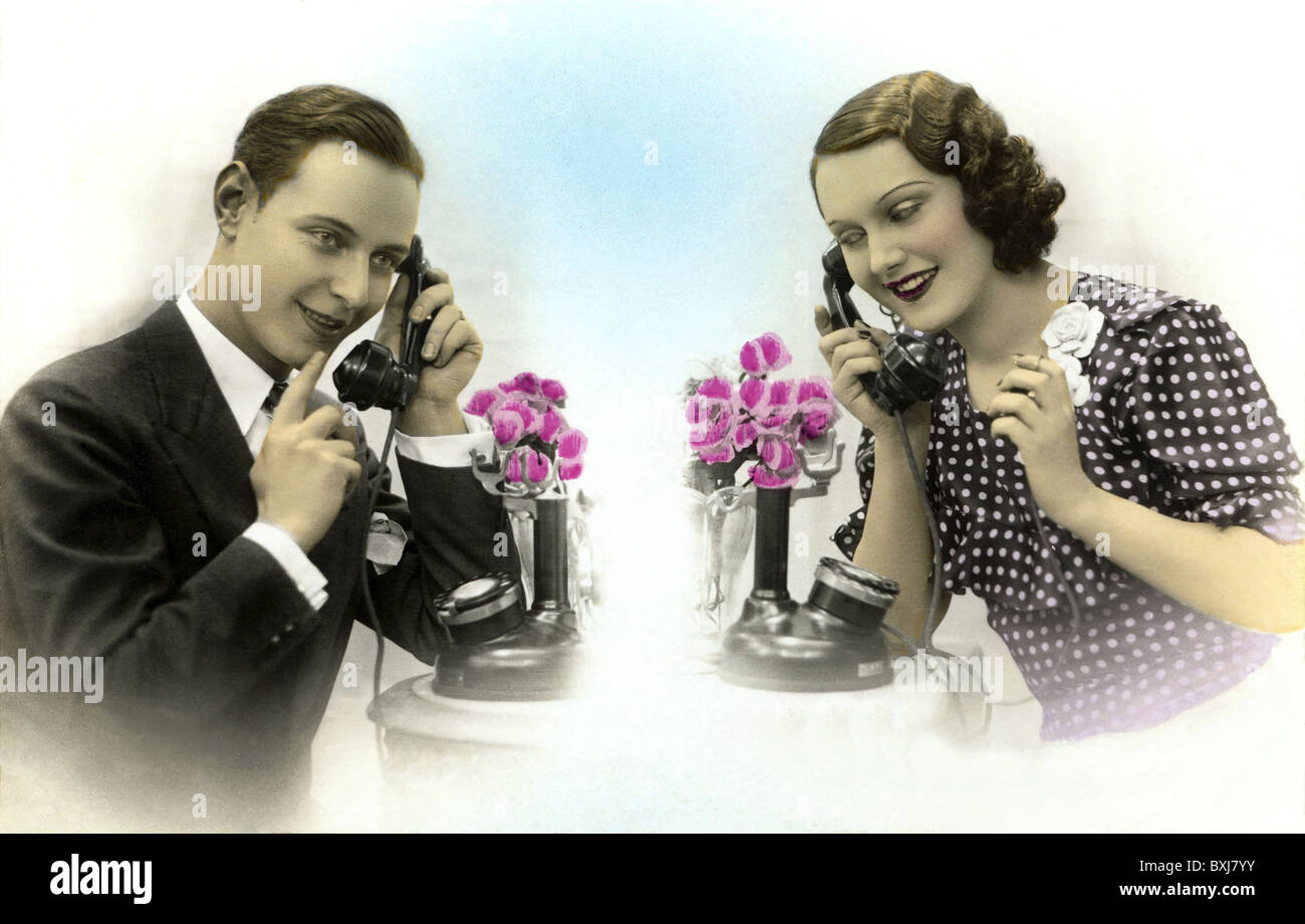 Personnes, couples, couple amoureux, France, vers 1938, droits additionnels-Clearences-non disponible Banque D'Images