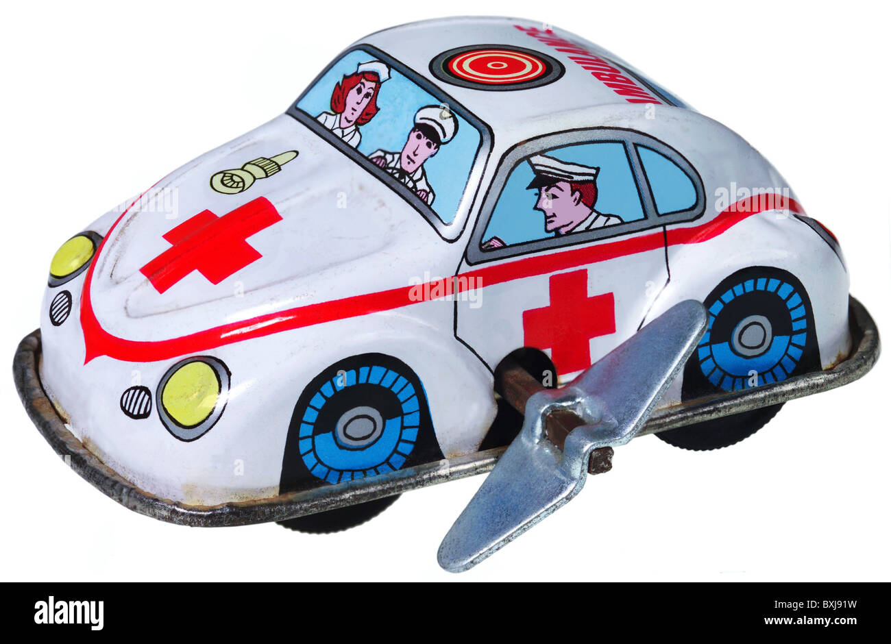 Jouets, voitures, ambulance, voiture, VW scarabée, Japon, historique, historique, ambulances, historique, historique, voiture, Volkswagen, médecin urgentiste, médecin urgentiste, médecin urgentiste, médecins urgentistes, médecins urgentistes, ambulanciers, unité mobile de soins intensifs /MICU/, ambulances, unités mobiles de soins intensifs, tôle, tôles métalliques, draps, Fabriqué au Japon, symbole, découpe, découpe, découpe, découpe, droits supplémentaires-Clearences-non disponible Banque D'Images