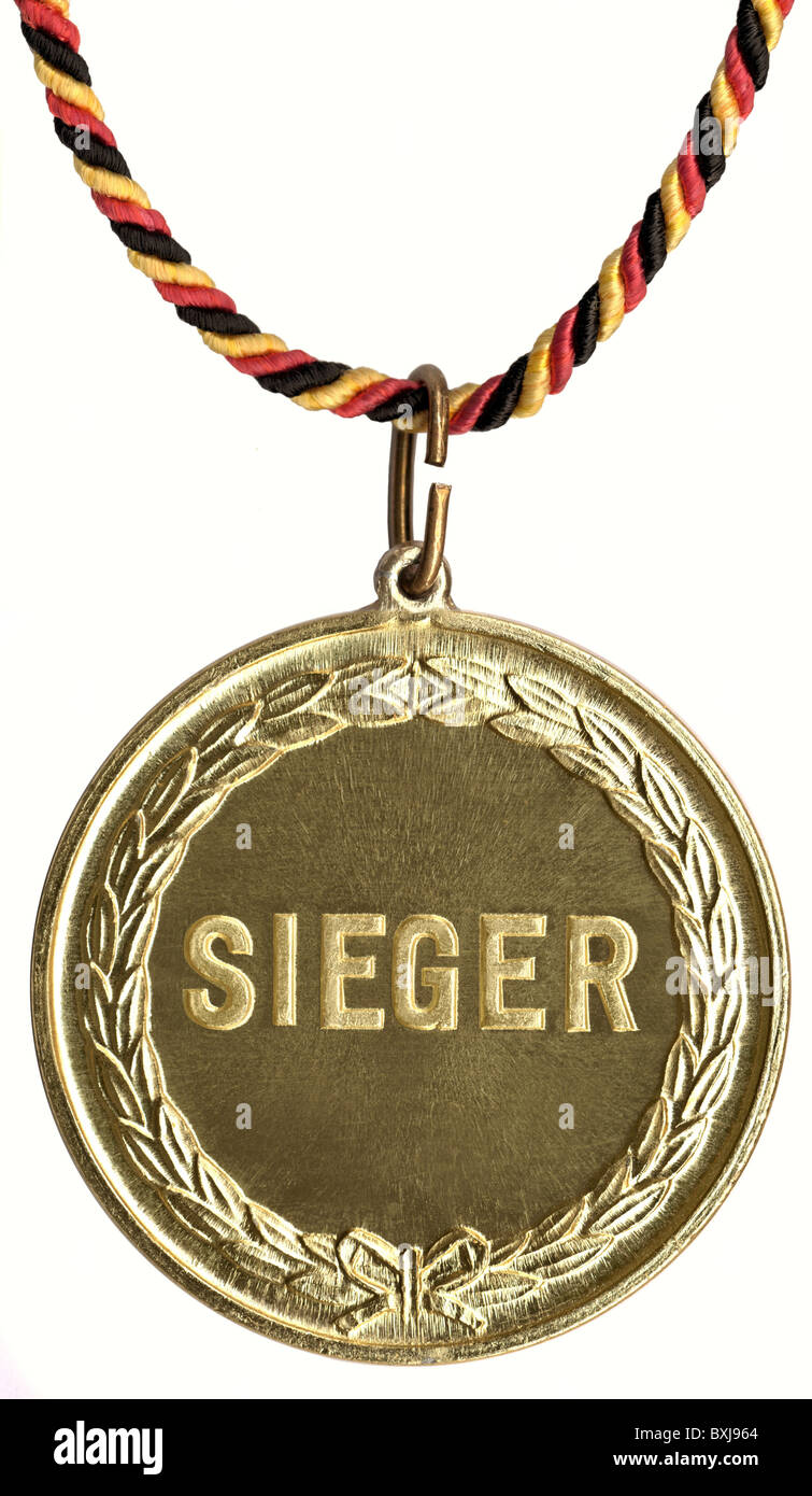 Images de symboles, médaille du gagnant, or, Allemagne, droits supplémentaires-Clearences-non disponible Banque D'Images