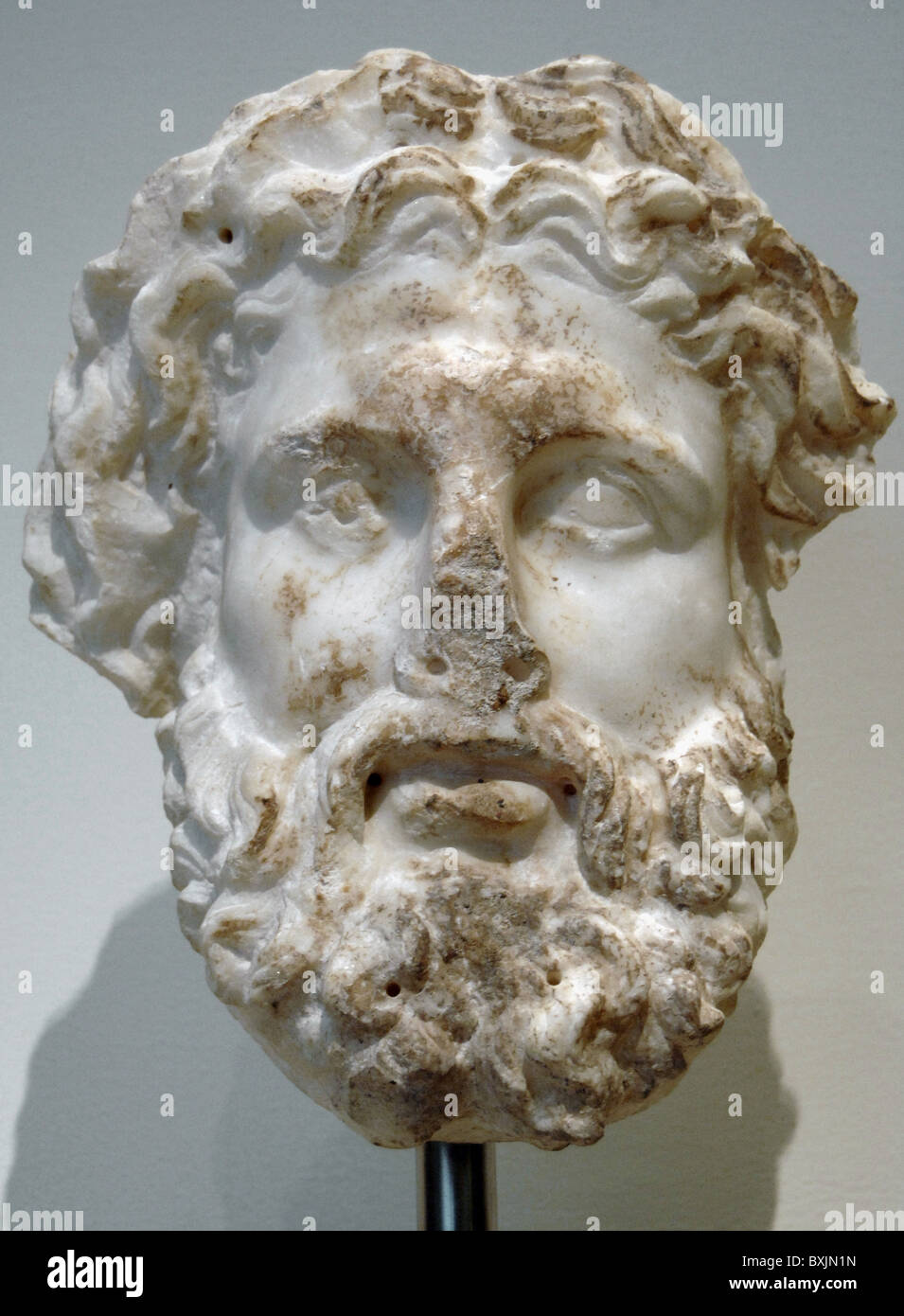 En tête d'un dieu, sans doute Zeus. 3e ou 2e siècle avant J.-C. Metropolitan Museum of Art de New York. United States. Banque D'Images