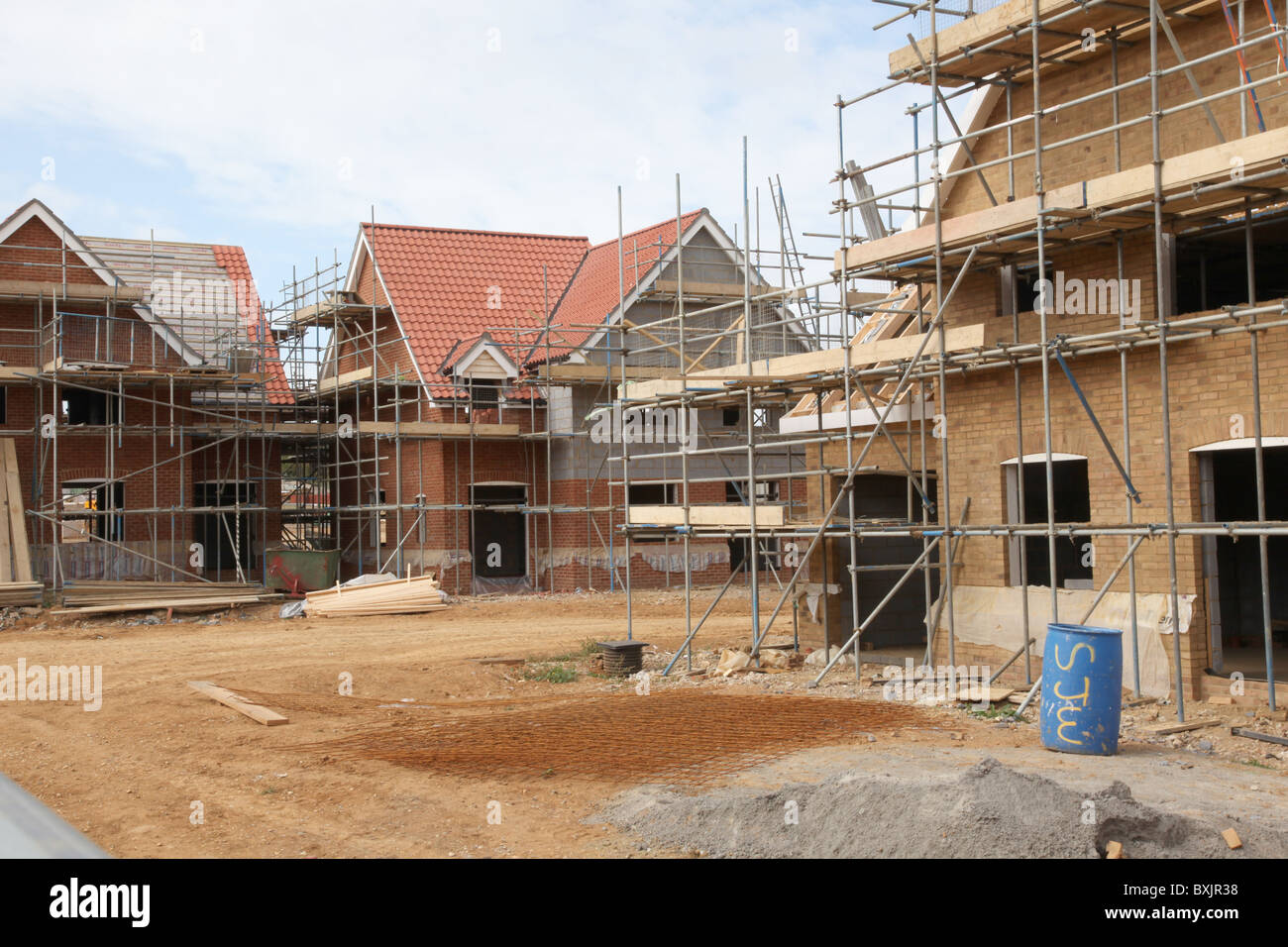 La construction de nouvelles maisons et des capacités - UK Banque D'Images
