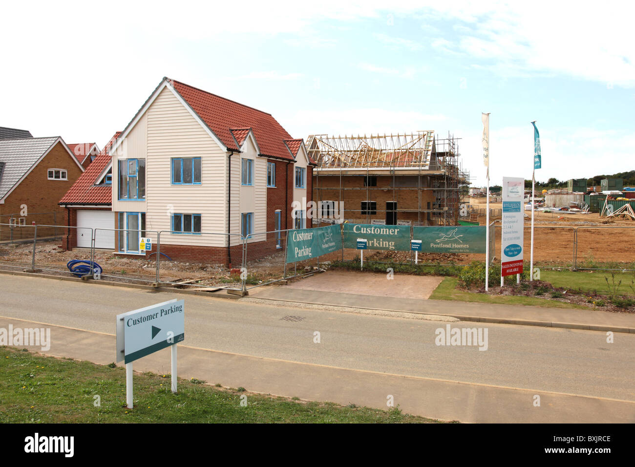 La construction de nouvelles maisons et des capacités - UK Banque D'Images