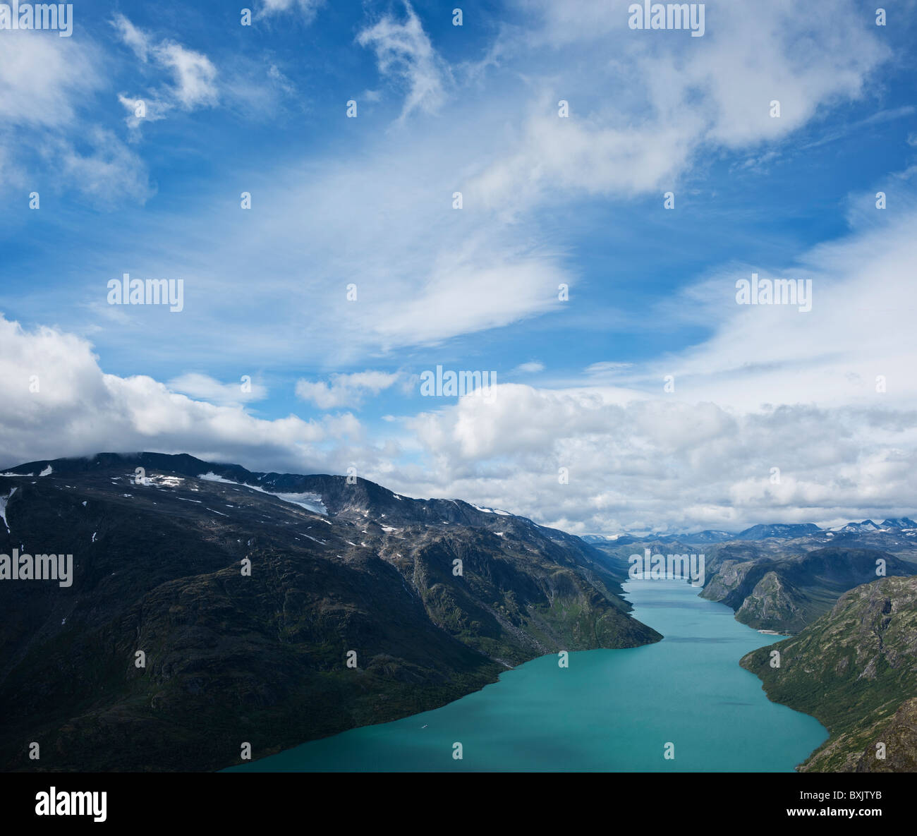 Le pittoresque lac Gjende, le parc national de Jotunheimen, Norvège Banque D'Images