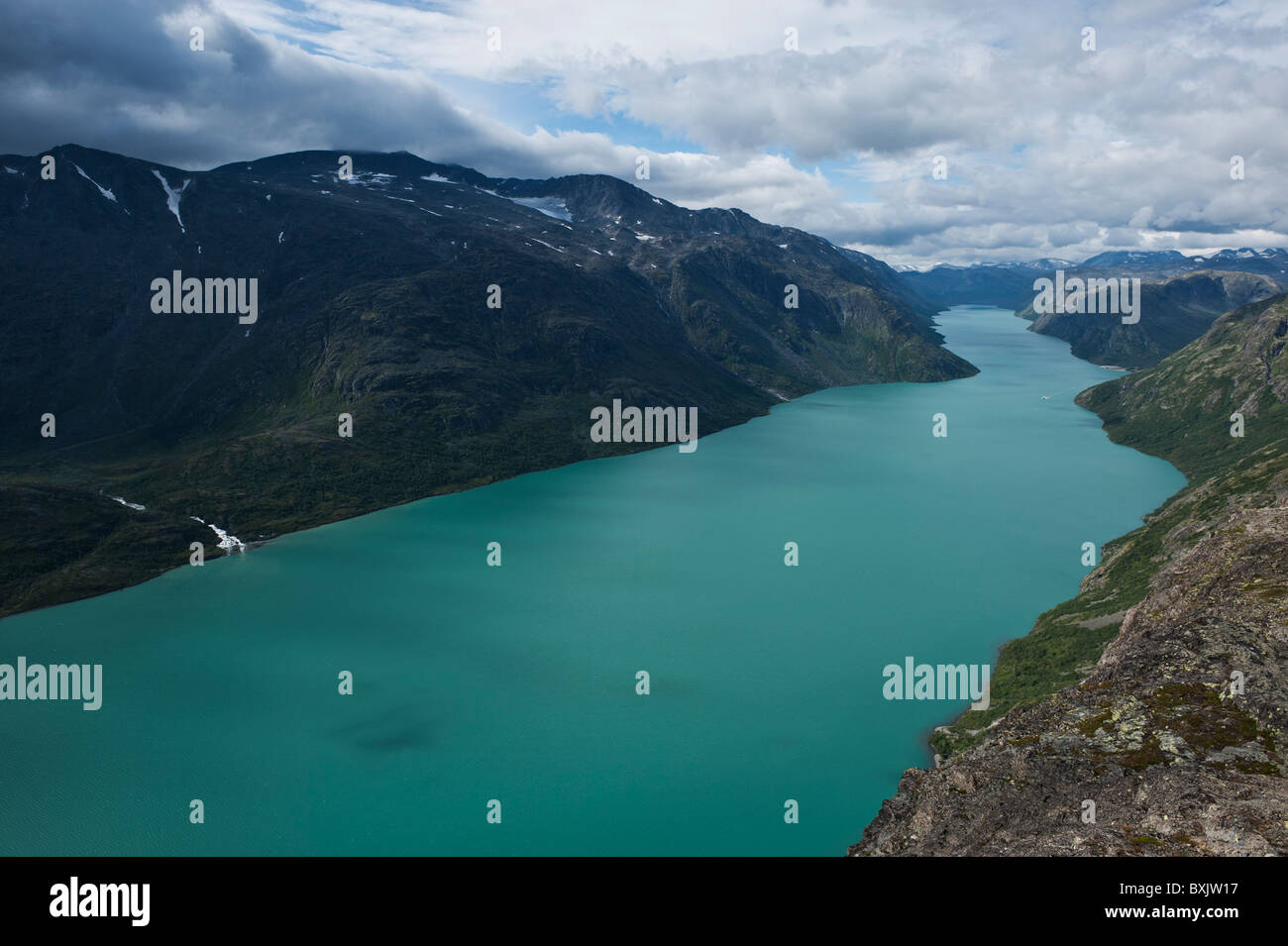 Le pittoresque lac Gjende, le parc national de Jotunheimen, Norvège Banque D'Images