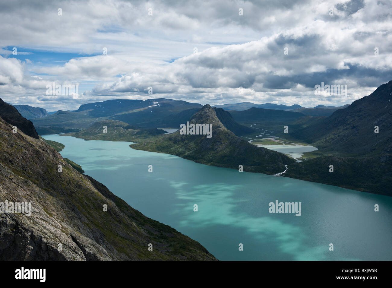 Le pittoresque lac Gjende, le parc national de Jotunheimen, Norvège Banque D'Images