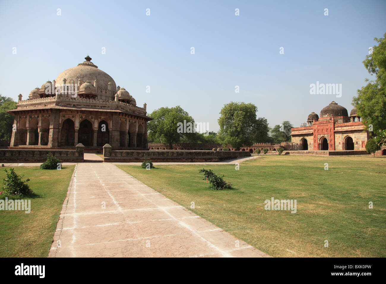 Isa Khan Niyazi tombe et la mosquée, une partie de la Tombe de Humayun, Delhi, Inde complexe Banque D'Images