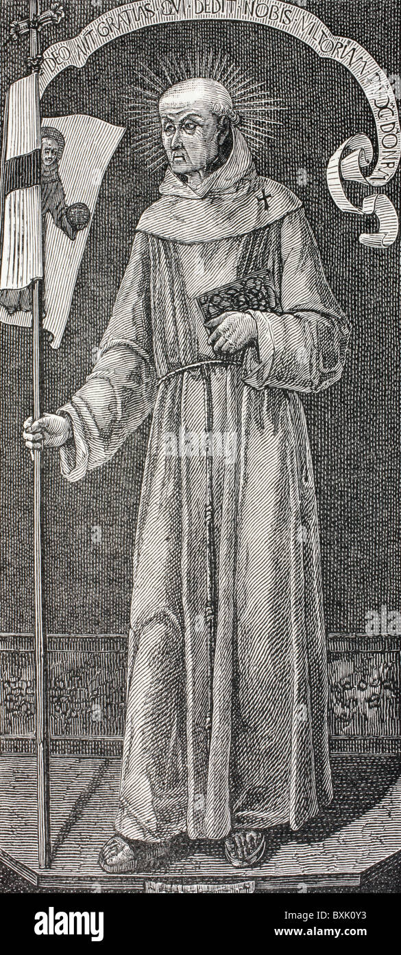 Saint Jean de Capistrano (Italien : Giovanni da Capistrano), 1386 - 1456. Prêtre Franciscain italien. Banque D'Images