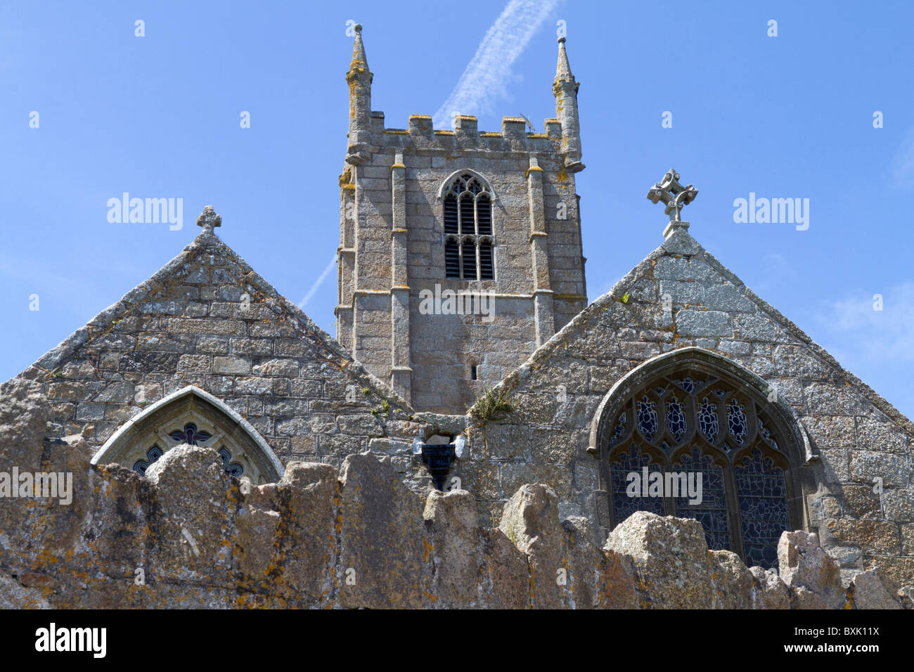 L'église paroissiale de St Ives, Cornwall, UK. Banque D'Images