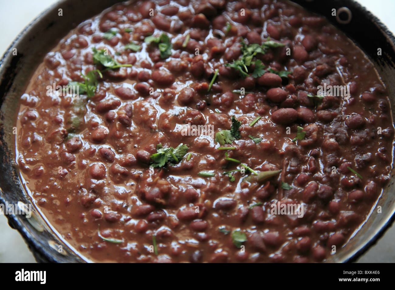 Shahi Rajma, indienne traditionnelle faite avec des haricots rouges, le lait, les tomates, l'oignon et les épices, Delhi, Inde Banque D'Images