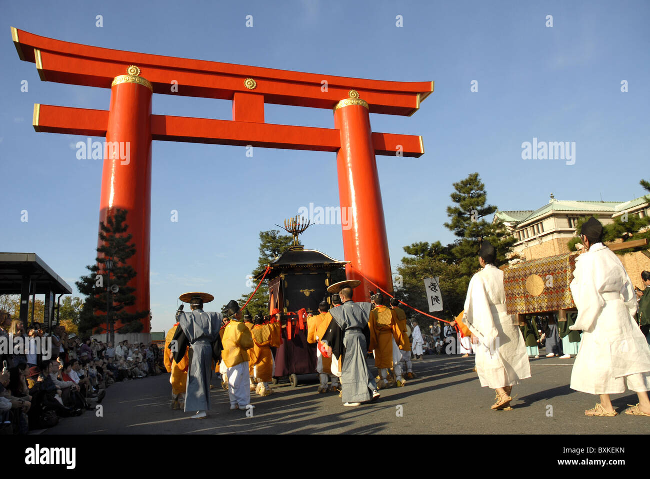 Artistes au Sanctuaire Heian Jidai Matsuri Au cours de la à Kyoto au Japon Banque D'Images