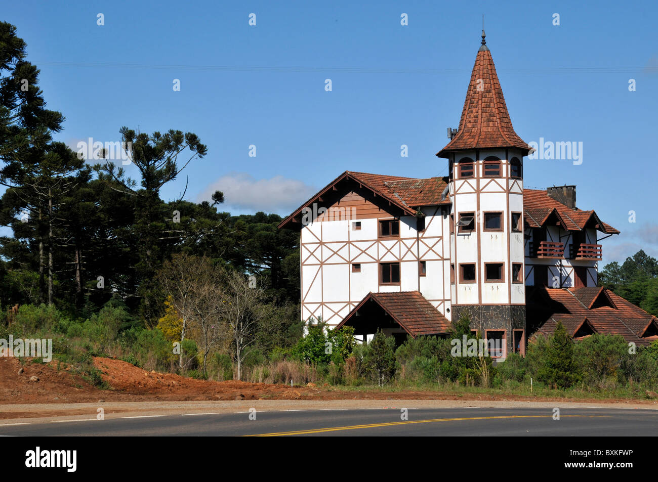 Bâtiment de style typiquement colonial, Nova Petropolis, Rio Grande do Sul, Brésil Banque D'Images