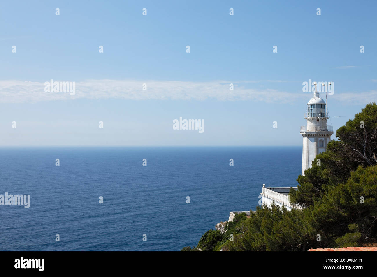 Phare, Cabo de la Nao, Valencia, Espagne Banque D'Images