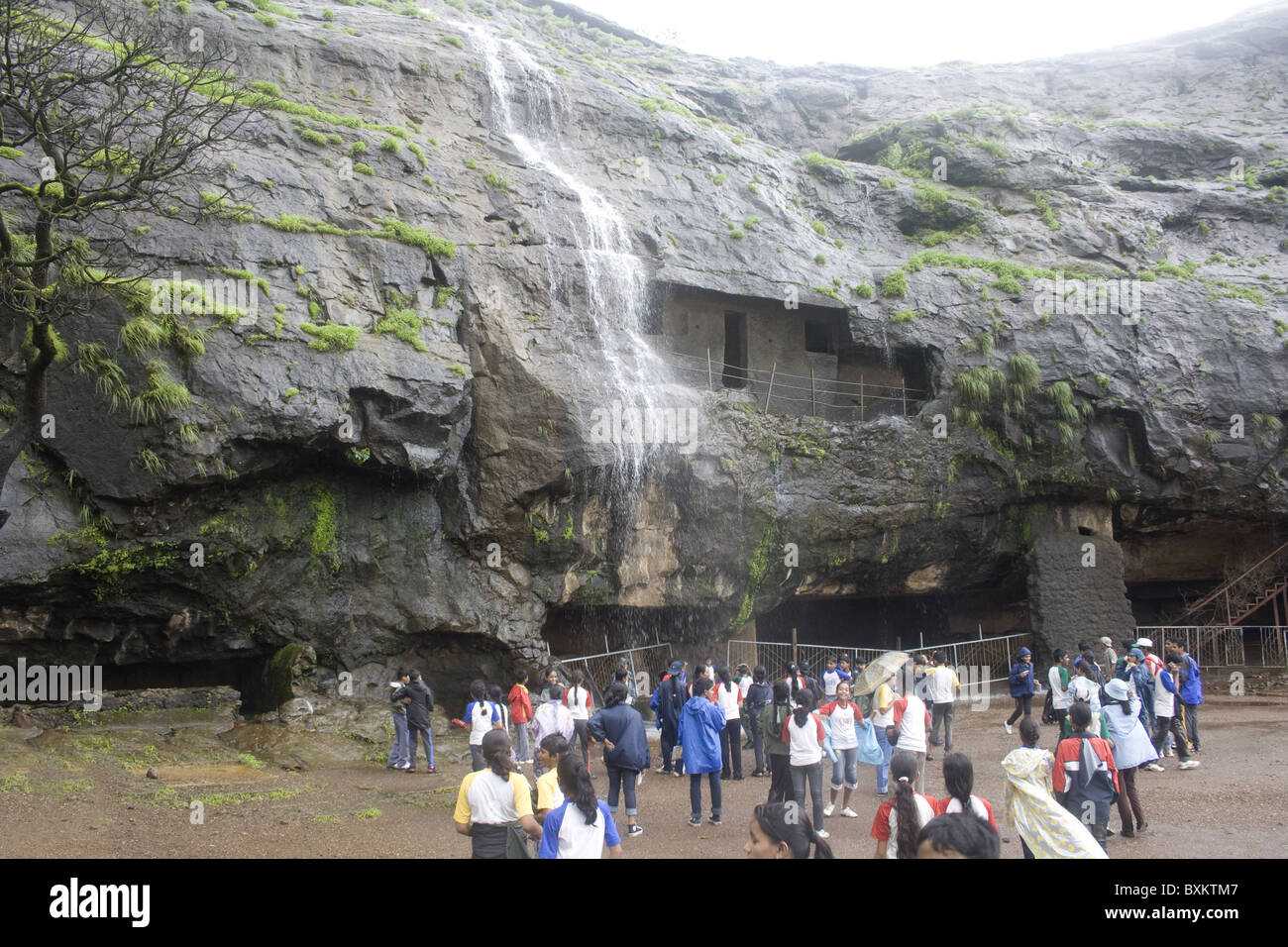 Les grottes de Karla, Maharashtra Banque D'Images