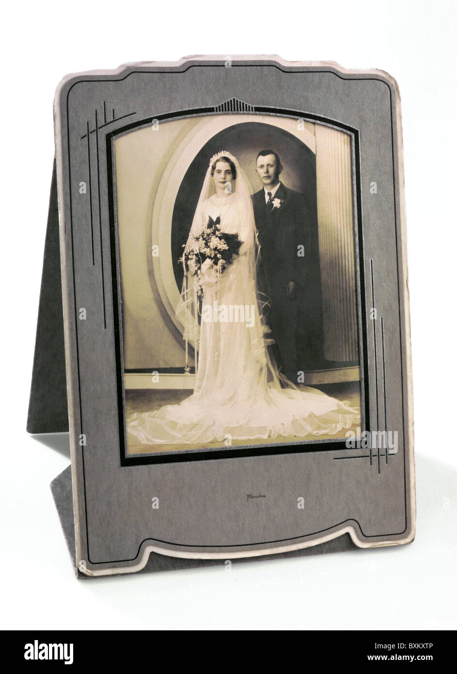 Personnes, jour de mariage, photographie de mariage, Milwaukee, Etats-Unis, 1936, droits supplémentaires-Clearences-non disponible Banque D'Images