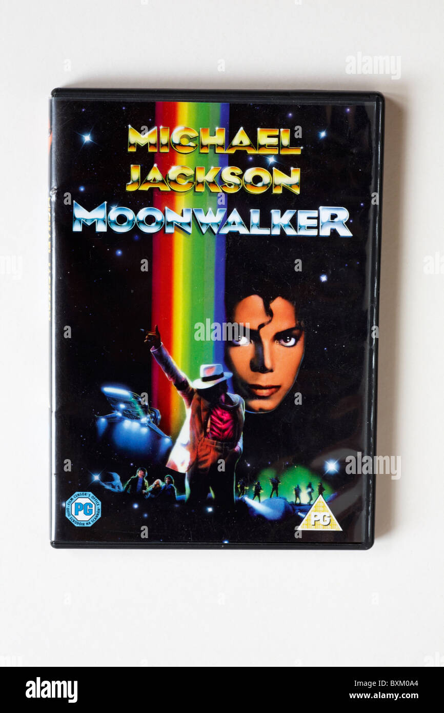 Michael Jackson Moonwalker DVD sur fond blanc Banque D'Images