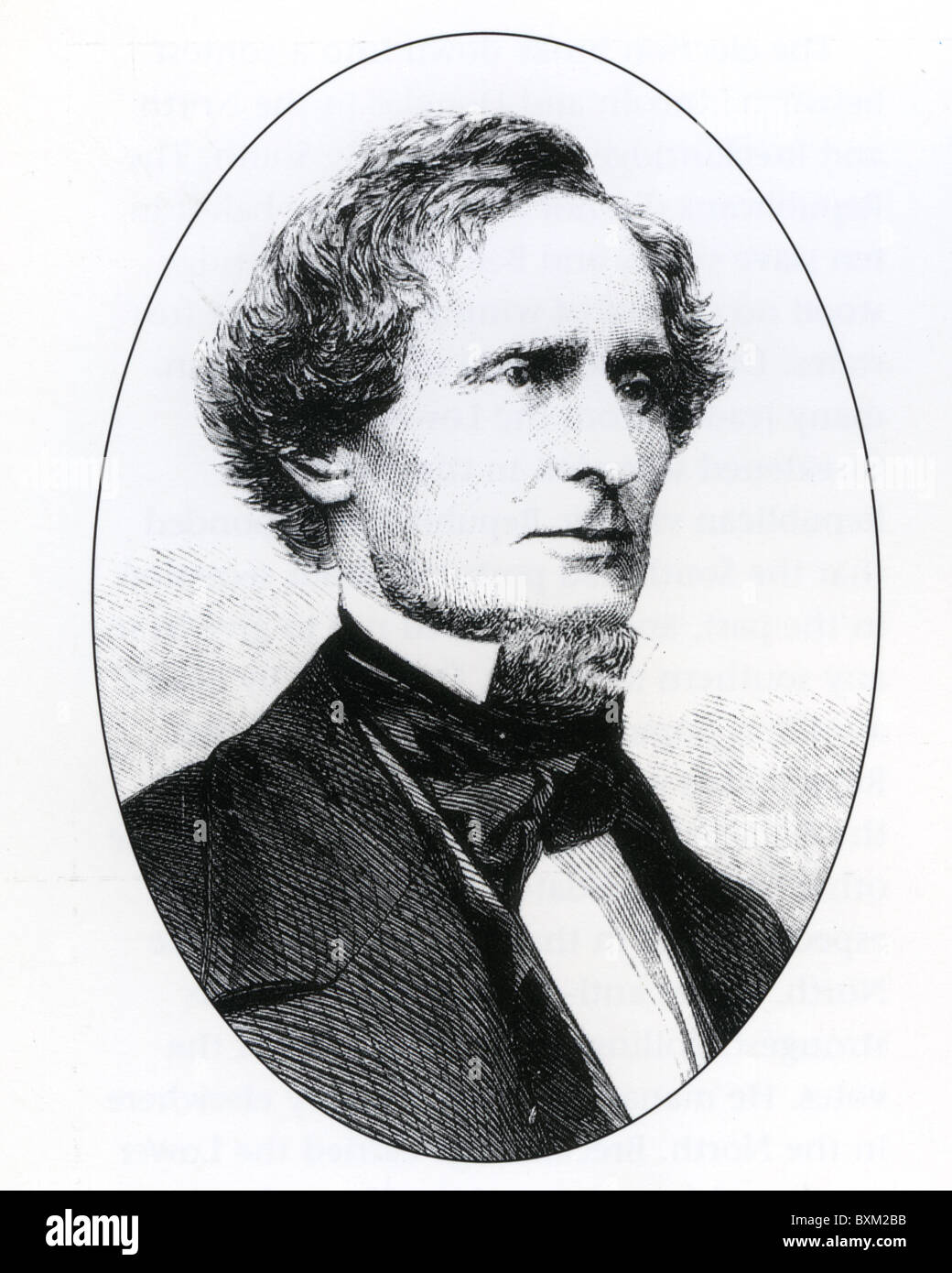 JEFFERSON DAVIS (1808-1889) Homme d'État américain et chef de la Confédération pendant la guerre civile américaine Banque D'Images